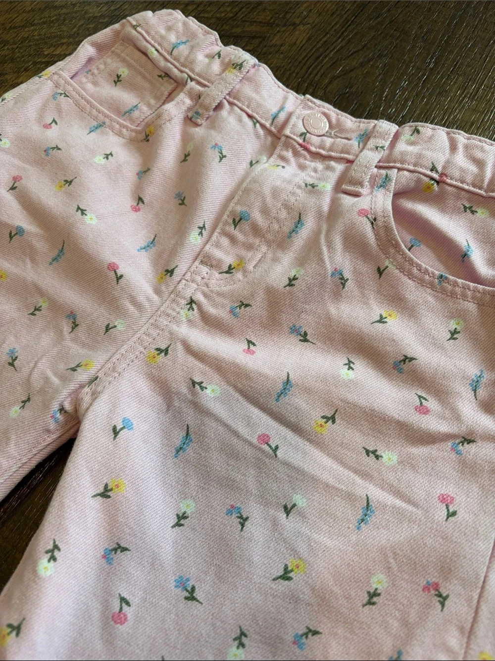 Old Navy Pink Floral Print Jeans